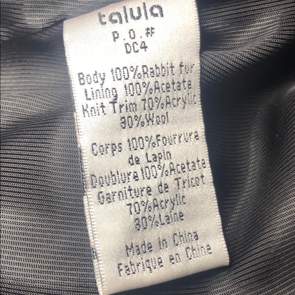 Talula - Black real fur bomber - Picture 6 of 6